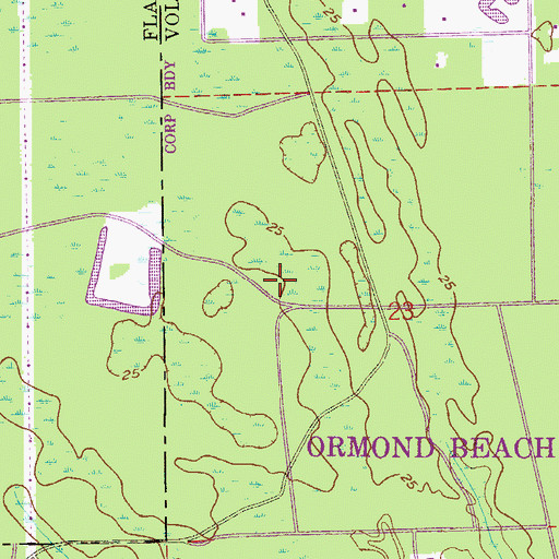 Topographic Map of Ormond Beach Fire Department Station 94, FL