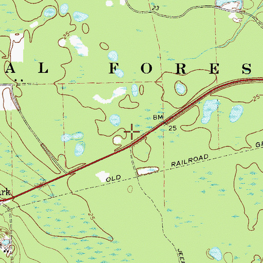 Topographic Map of Lake County Fire Rescue Station 10, FL