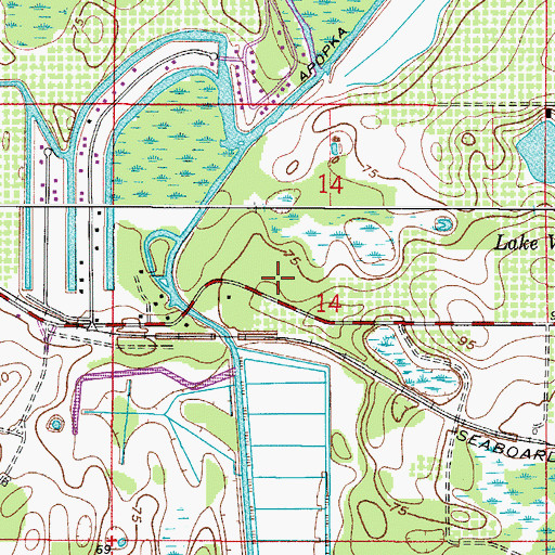 Topographic Map of Lake County Fire Rescue Station 78, FL