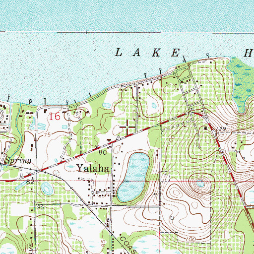 Topographic Map of Lake County Fire Rescue Station 76, FL