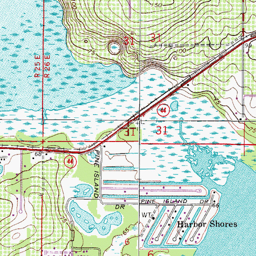Topographic Map of Lake County Fire Department Station 72, FL