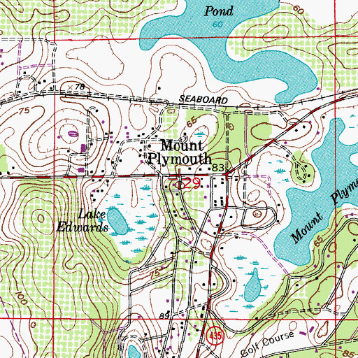 Topographic Map of Lake County Fire Rescue Station 39, FL
