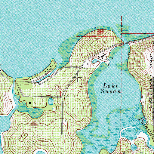 Topographic Map of Lake County Fire Rescue Station 109, FL