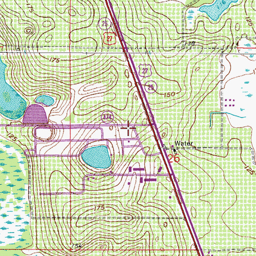Topographic Map of Lake County Fire Rescue Station 112, FL