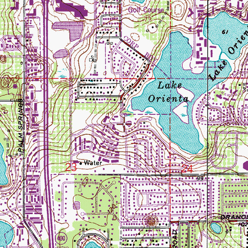 Topographic Map of Seminole County Fire Department Station 14, FL
