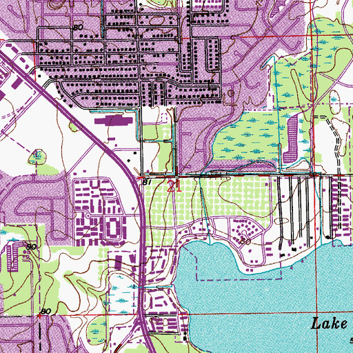 Topographic Map of Casselberry Fire Department Station 25, FL