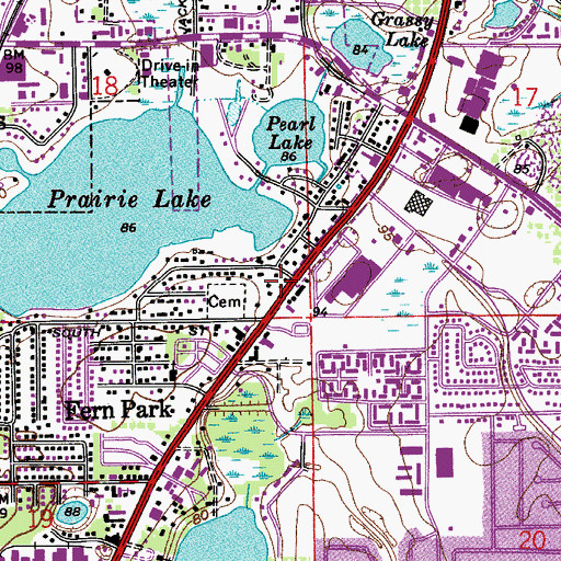 Topographic Map of Seminole County Fire Department Station 22, FL