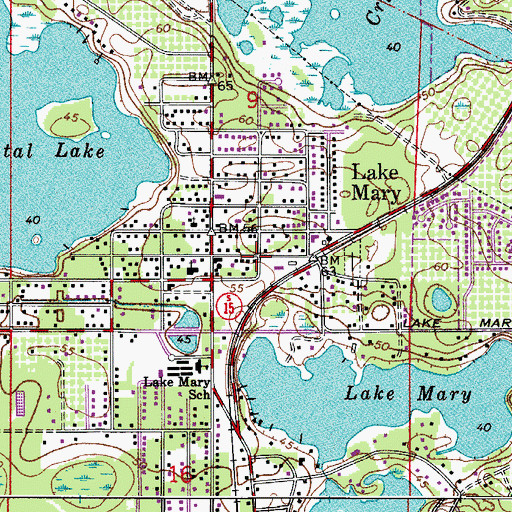 Topographic Map of Lake Mary Fire Rescue Substation 33, FL