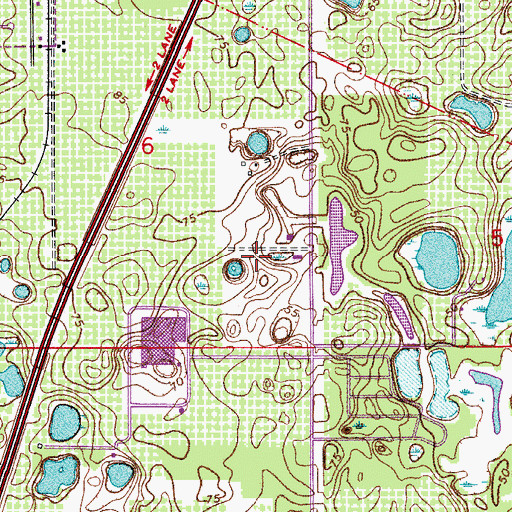 Topographic Map of Lake Mary Fire Department Station 37, FL