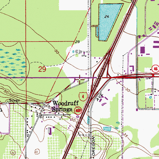 Topographic Map of Seminole County Fire Department Station 34, FL