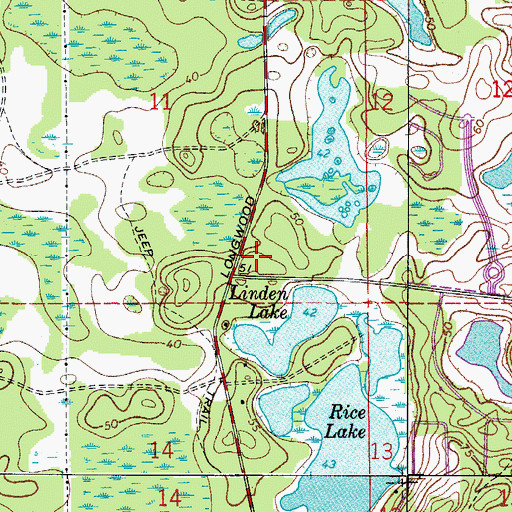 Topographic Map of Seminole County Fire Department Station 36, FL