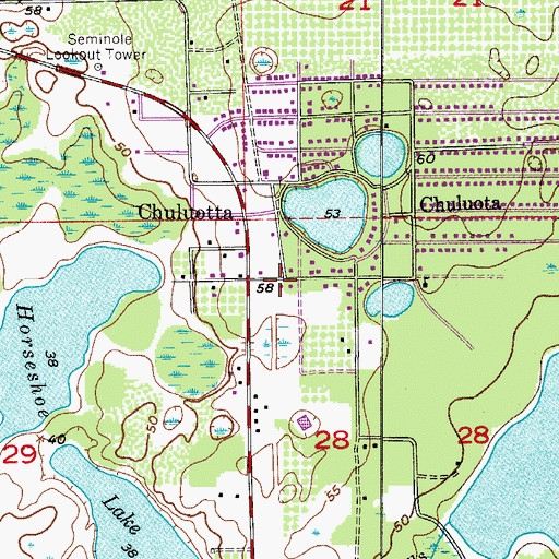 Topographic Map of Seminole County Fire Department Fire Station 43, FL