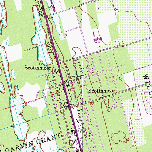 Topographic Map of Scottsmoor Volunteer Fire Department Station 20, FL