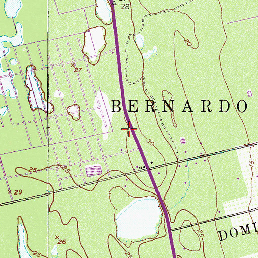 Topographic Map of Brevard County Fire Rescue Station 21, FL