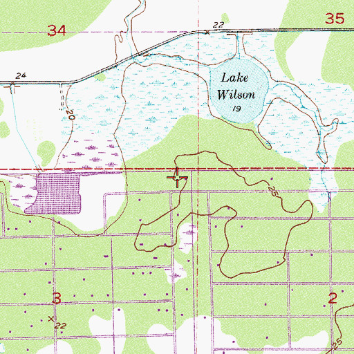 Topographic Map of Brevard County Fire Rescue Station 29, FL