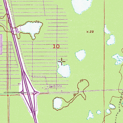 Topographic Map of Brevard County Fire Rescue Station 47, FL