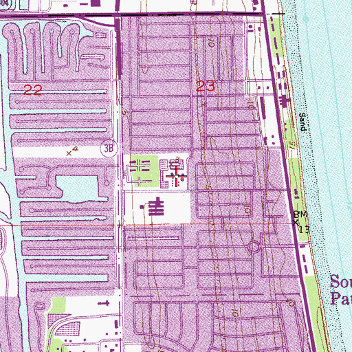 Topographic Map of Brevard County Fire Rescue Station 62, FL