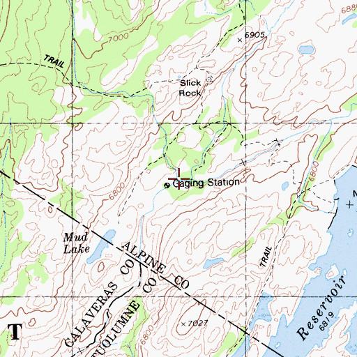 Topographic Map of Silver Creek, CA