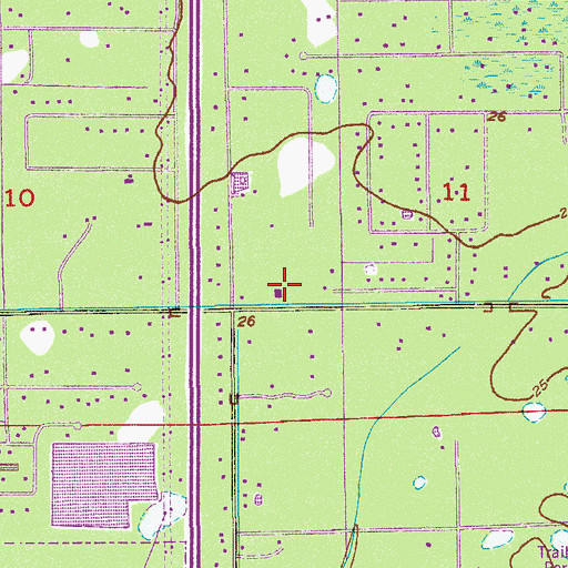 Topographic Map of Brevard County Fire Rescue Station 81, FL