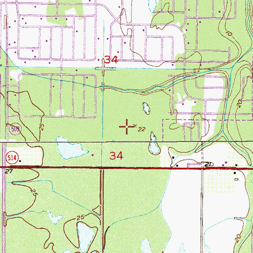 Topographic Map of Brevard County Fire Rescue Station 88, FL