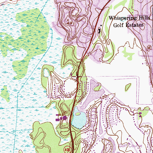 Topographic Map of Titusville Fire and Emergency Services Station 12, FL