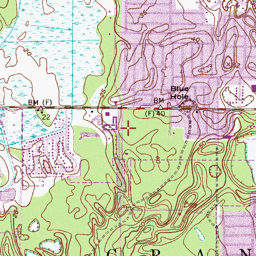 Topographic Map of Titusville Fire and Emergency Services Station 13, FL