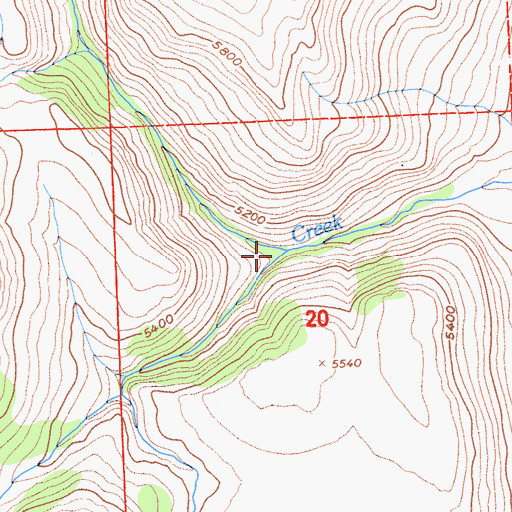 Topographic Map of Silver Creek, CA