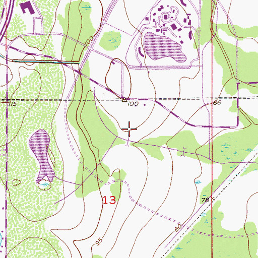 Topographic Map of Orange County Fire Rescue Station 54, FL