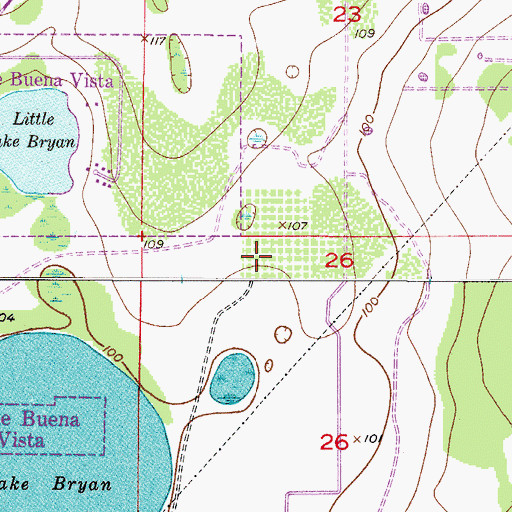 Topographic Map of Orange County Fire Rescue Station 56, FL