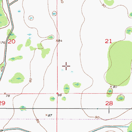Topographic Map of Orange County Fire Rescue Station 58, FL