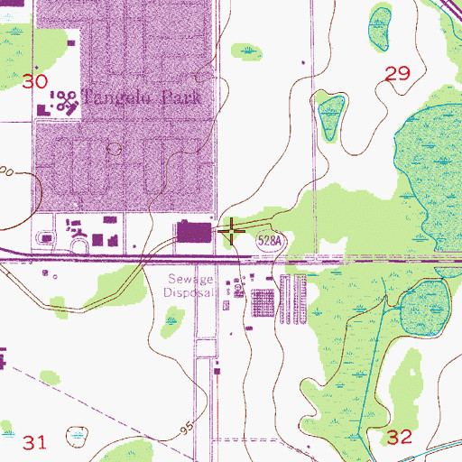 Topographic Map of Orange County Fire Rescue Station 52, FL