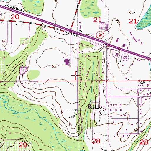 Topographic Map of Orange County Fire Rescue Station 82, FL