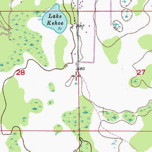 Topographic Map of Orange County Fire Rescue Station 83, FL