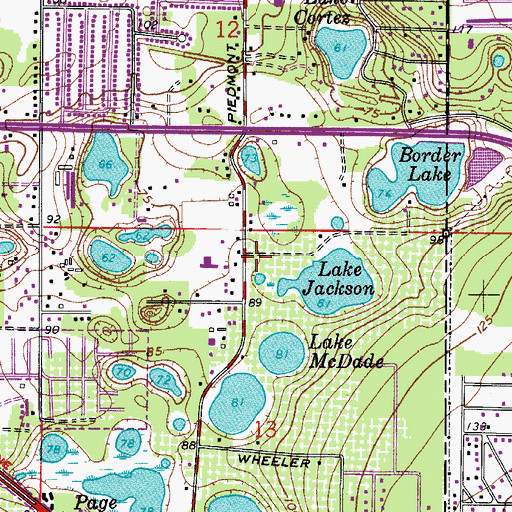 Topographic Map of Apopka Fire Department Station 3, FL