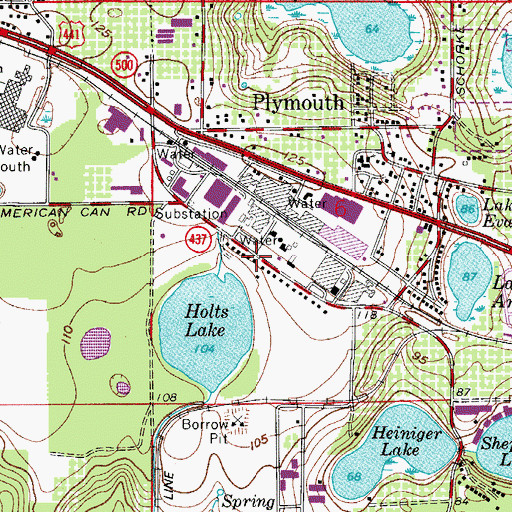 Topographic Map of Apopka Fire Department Station 4, FL