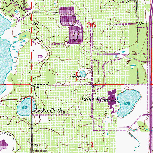 Topographic Map of Orlando Fire Department Station 12, FL