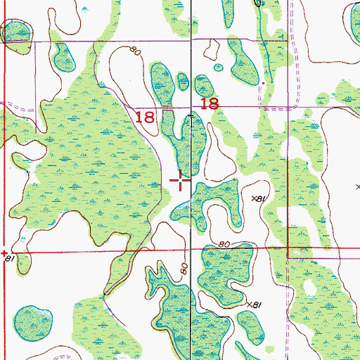 Topographic Map of Orlando Fire Department Station 14, FL