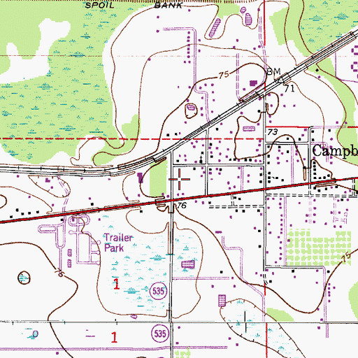 Topographic Map of Osceola County Fire Rescue and Emergency Medical Services Department Station 43, FL