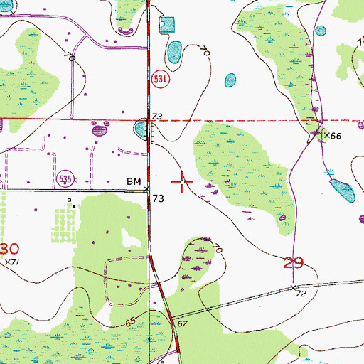 Topographic Map of Osceola County Fire Rescue and Emergency Medical Services Department Station 64, FL