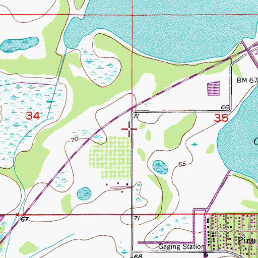Topographic Map of Osceola County Fire Rescue and Emergency Medical Services Department Station 52, FL