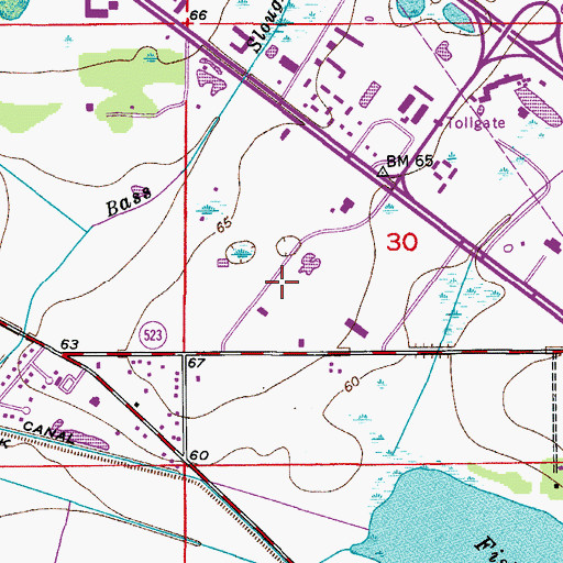 Topographic Map of Osceola County Fire Rescue and Emergency Medical Services Station 63, FL