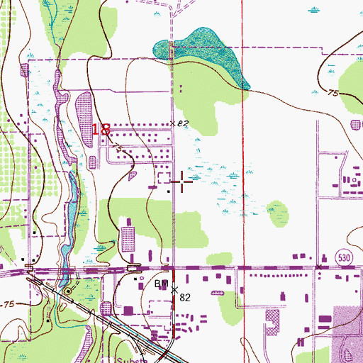 Topographic Map of Kissimmee Fire Department Station 13, FL