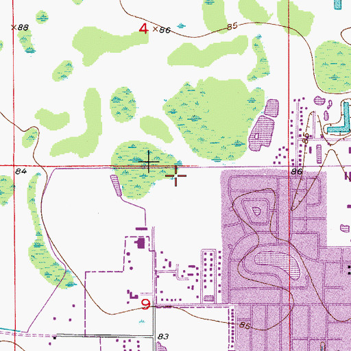 Topographic Map of Kissimmee Fire Department and Ambulance Station 14, FL