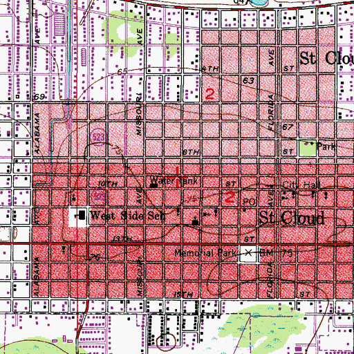 Topographic Map of Saint Cloud Fire Rescue Department Station 31 Headquarters, FL