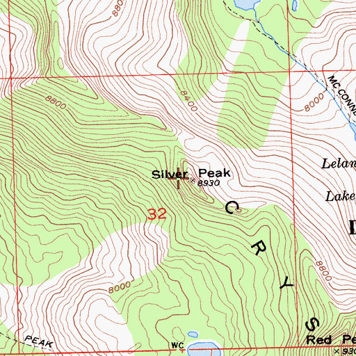 Topographic Map of Silver Peak, CA