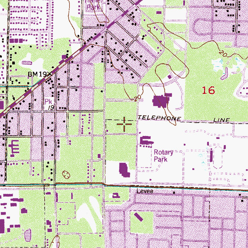 Topographic Map of Saint Lucie County Fire District Station 1 - Central Station, FL