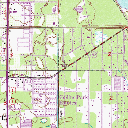 Topographic Map of Saint Lucie County Fire District Station 6, FL