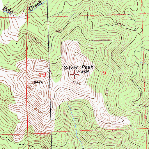 Topographic Map of Silver Peak, CA