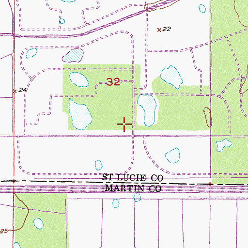 Topographic Map of Saint Lucie County Fire District Station 13, FL