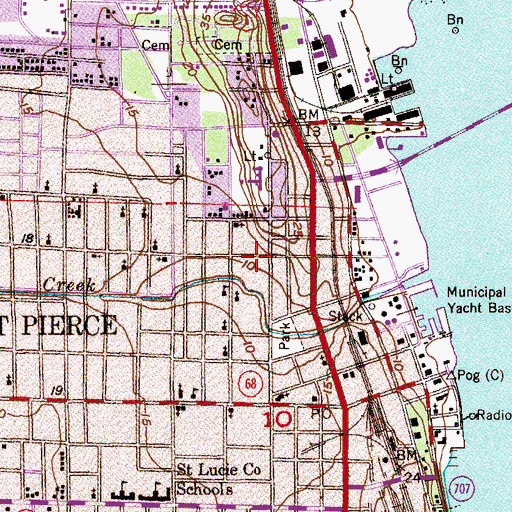 Topographic Map of Saint Lucie County Fire District Station 15, FL